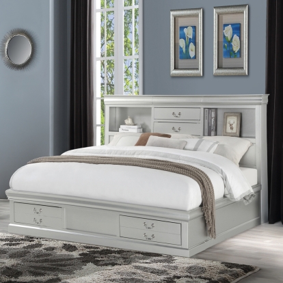 Louis Philippe III Queen Bed with Storage