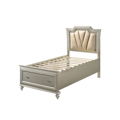 Kaitlyn Twin Bed with Led & Storage