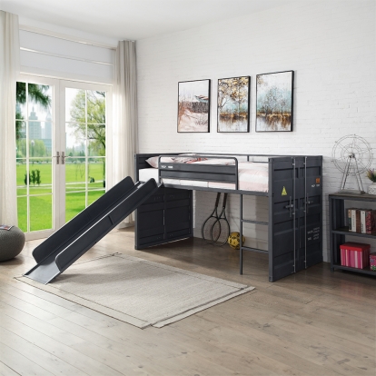 Cargo Twin Loft Bed with Slide