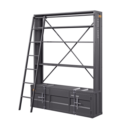 Cargo Bookcase with Ladder