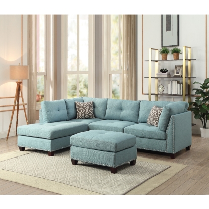 Laurissa Sectional Sofa & Ottoman with 2 Pillows