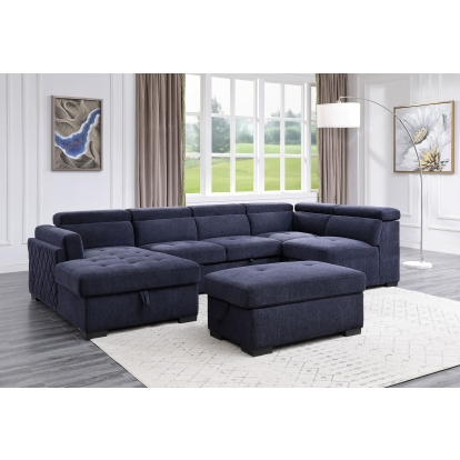 Nekoda Sectional Sofa with Storage & Ottoman