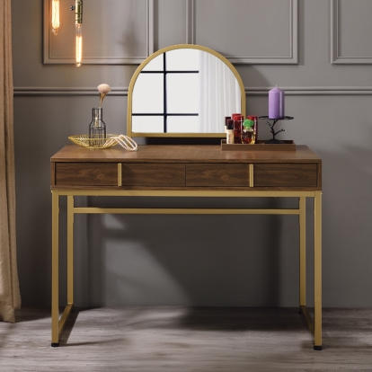 Coleen Vanity Desk with Mirror & Jewelry Tray