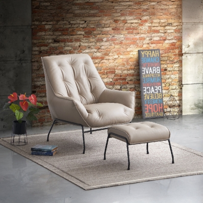 Zusa Accent Chair & Ottoman