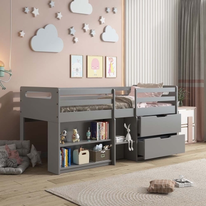 Fabiana Twin Loft Bed with Storage