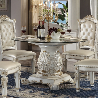 Vendome Round Dining Table with Pedestal Base