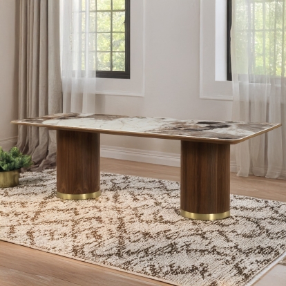 Willene Dining Table with Ceramic Top