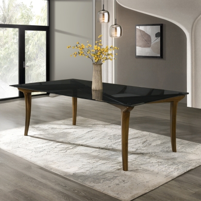 Danzel Dining Table with Glasss Top