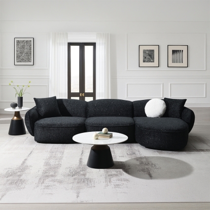 Lucifer Sectional Sofa with 3 Pillows