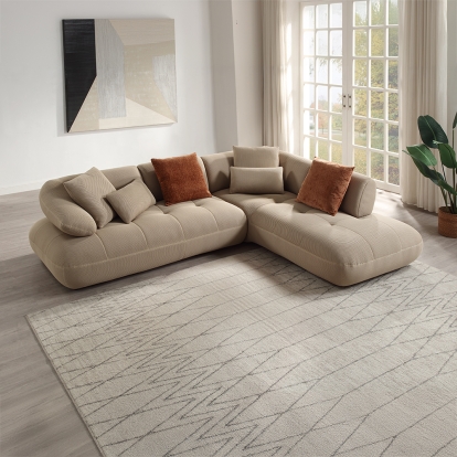 Carrick Sectional Sofa with 6 Pillows