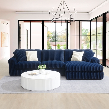 Breton Sectional Sofa with 4 Pillows