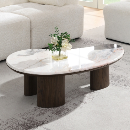 Hanale Coffee Table with Natural Marble