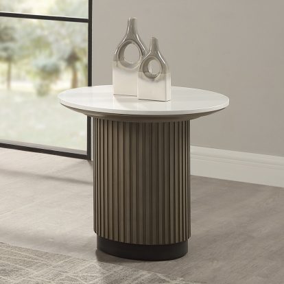 Clayten End Table with Engineered Top