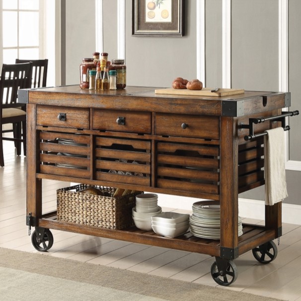 Kitchen Island + Serving Cart